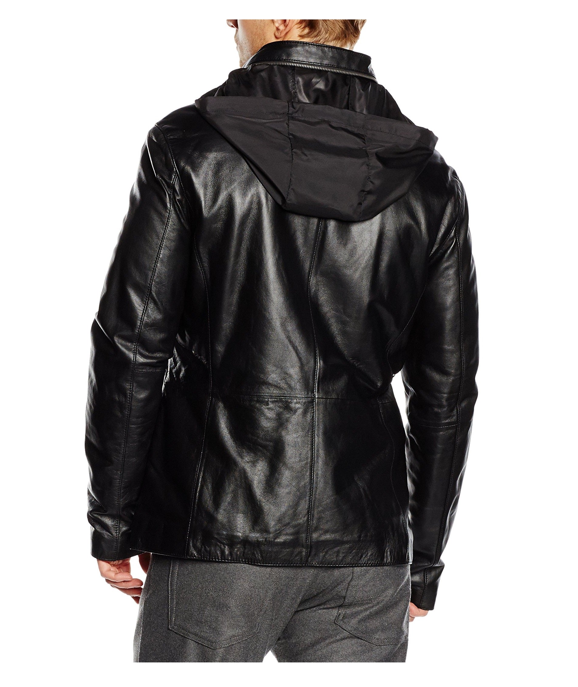 Giacca in pelle uomo Armani Collezioni PCG82P PCP81 999