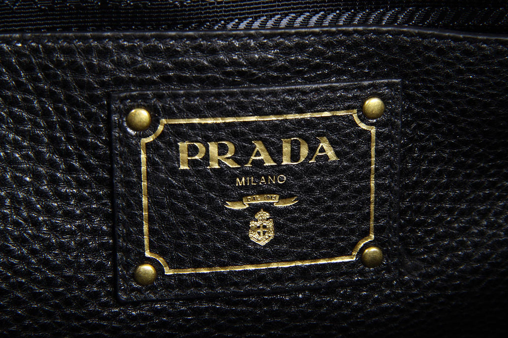 Borsa tote hobo Prada BN2534 Nero Vitello Daino