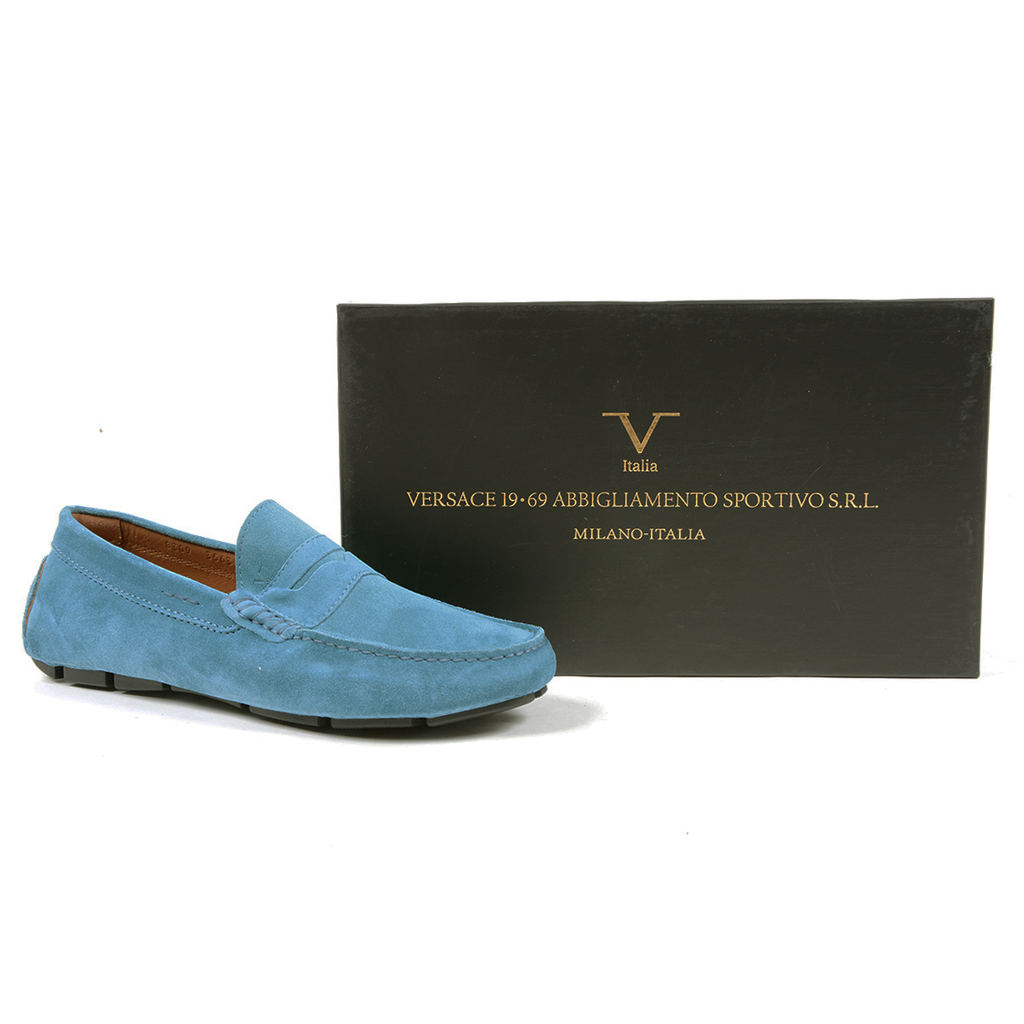 V 1969 Italia Mocassini da uomo blu STEWART