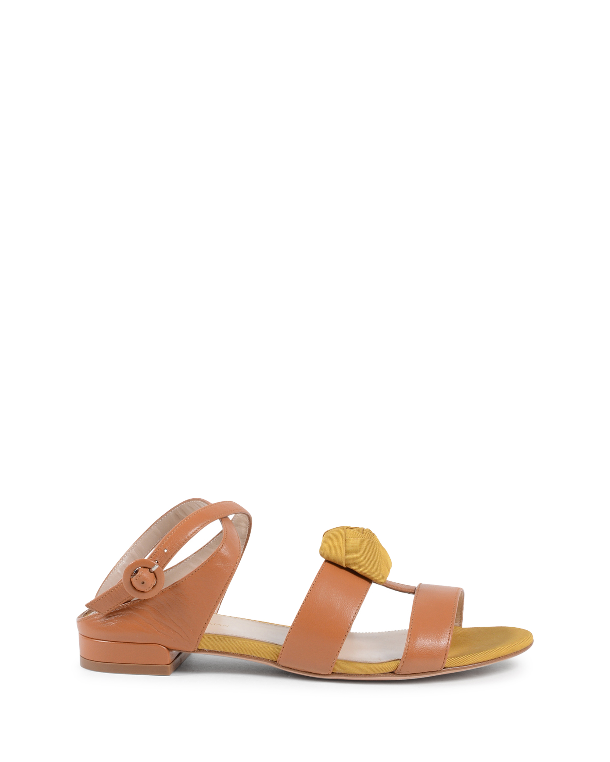 Sandalo piatto da donna Stuart Weitzman color cuoio ROSALIE