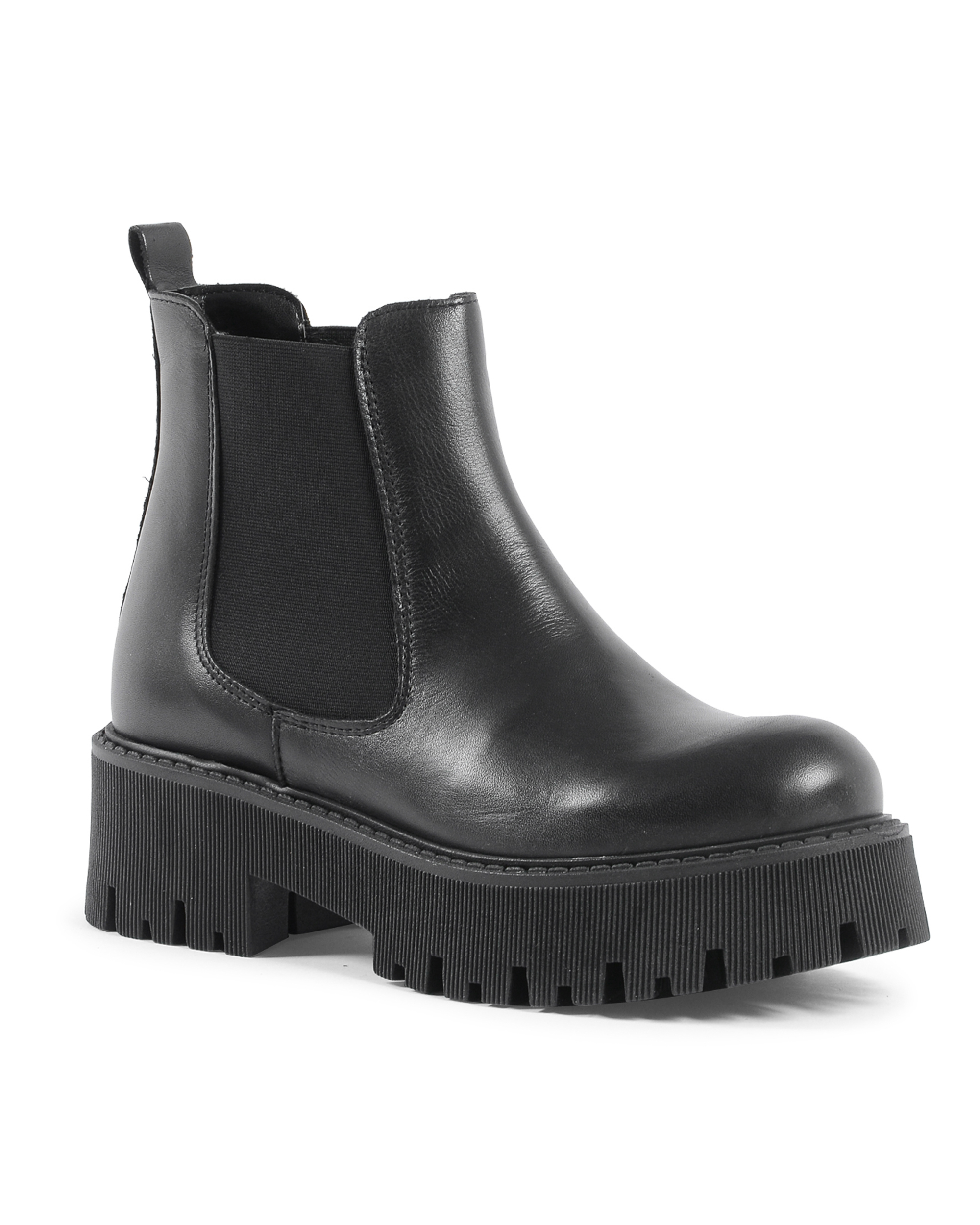 19V69 Italia Womens Short Boot Black 600-V VITELLO NERO