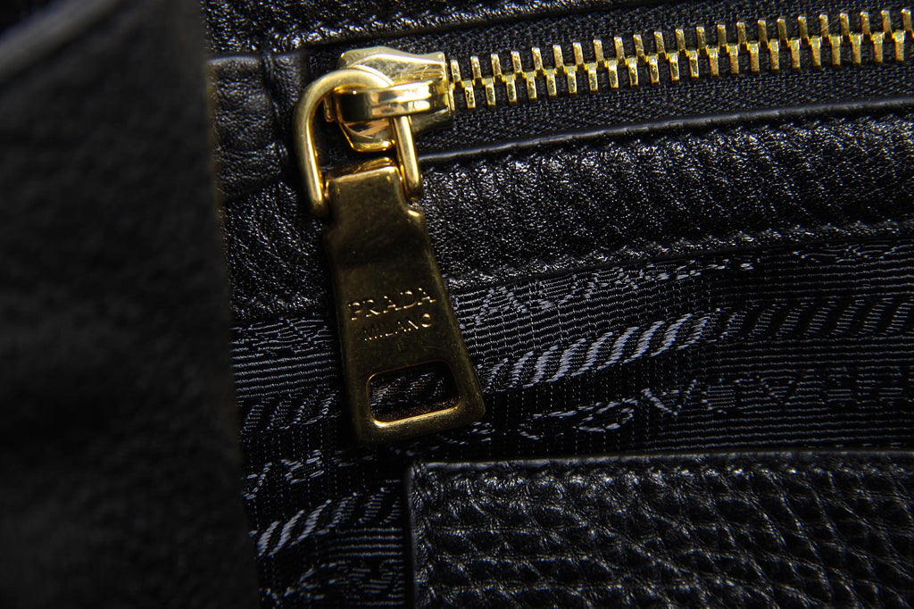 Borsa tote hobo Prada BN2534 Nero Vitello Daino
