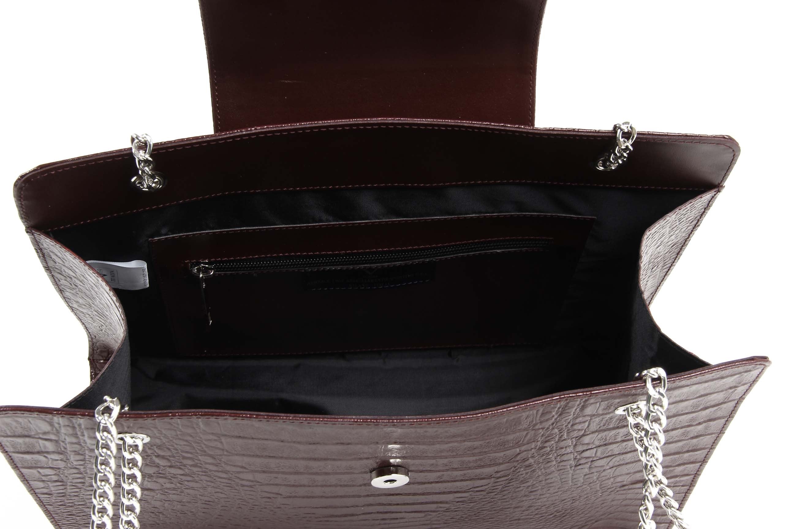 V 1969 Italia Borsa da donna ARC02 GRETA COCCO BORDEAUX