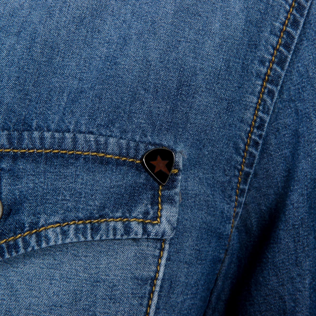 Camicia da uomo Andrew Charles a maniche lunghe in denim CAMILIA