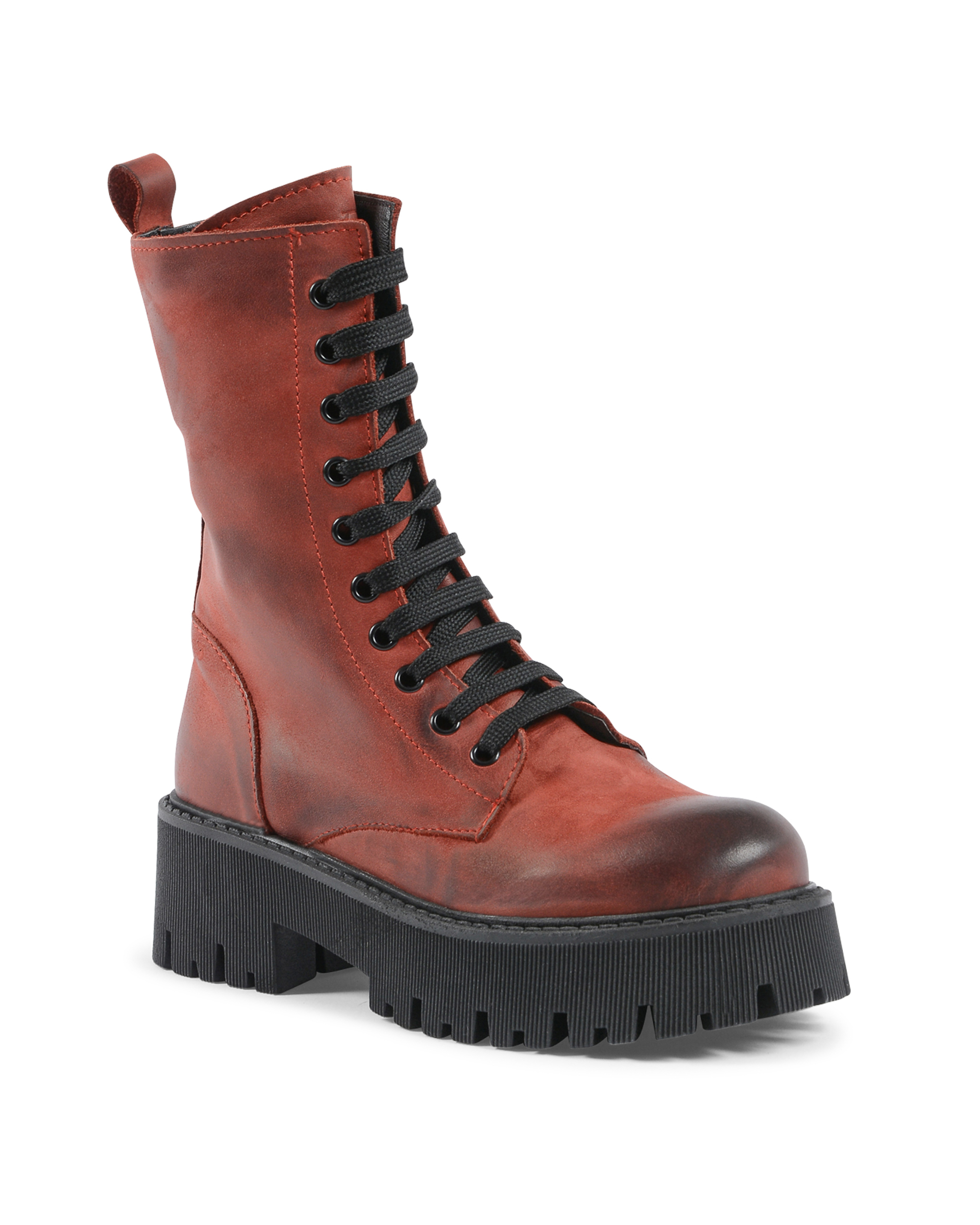 19V69 Italia Scarponcino Donna Bordeaux 10-V NABUK BORDO