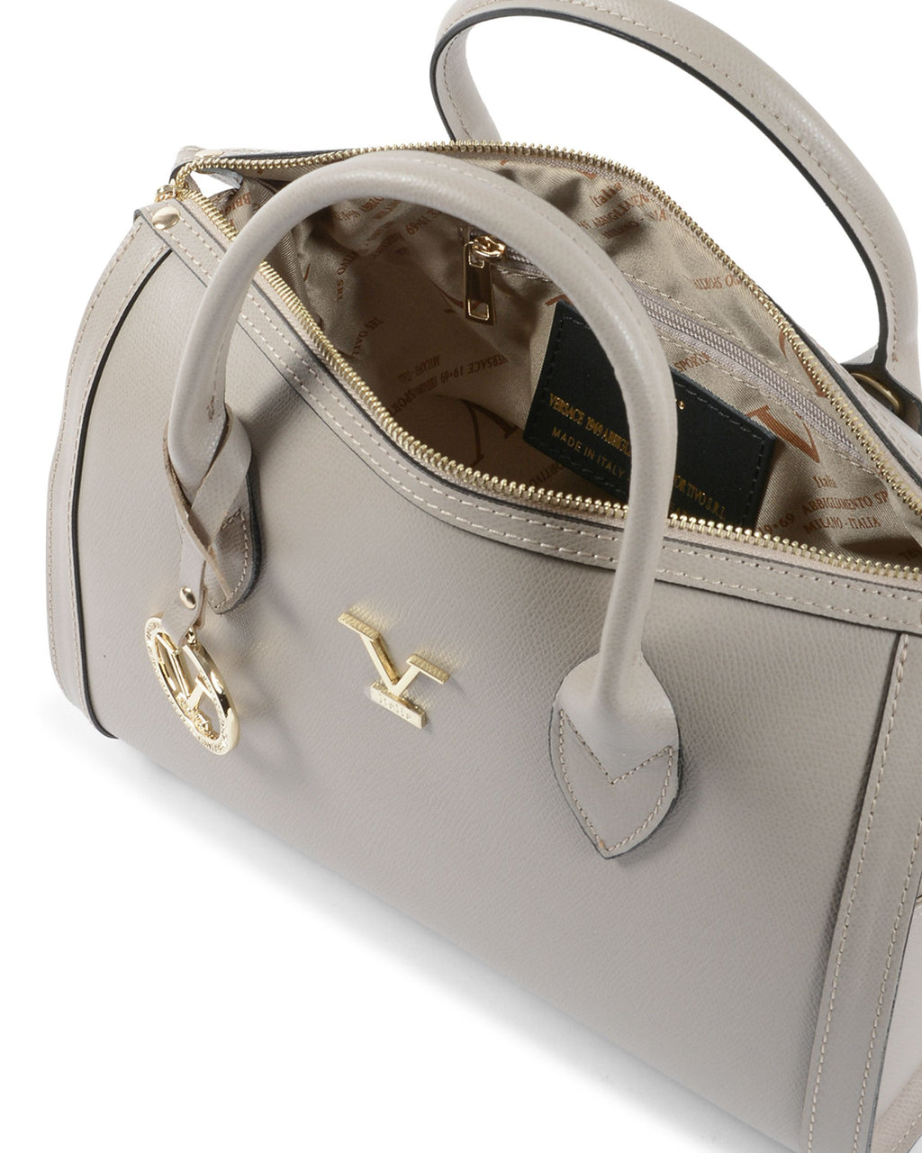 V Italia Borsa da donna Taupe V014-G PALMELLATO TAUPE
