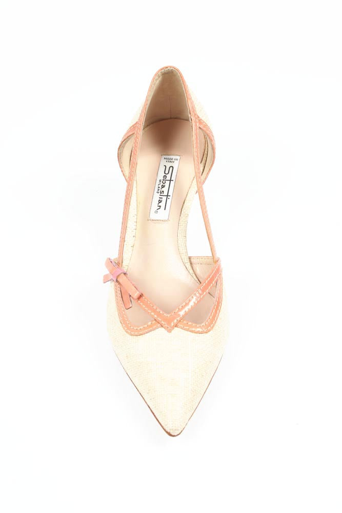 Décolleté da donna Sebastian Milano S1832 PAGLIA NATURALE+VERN