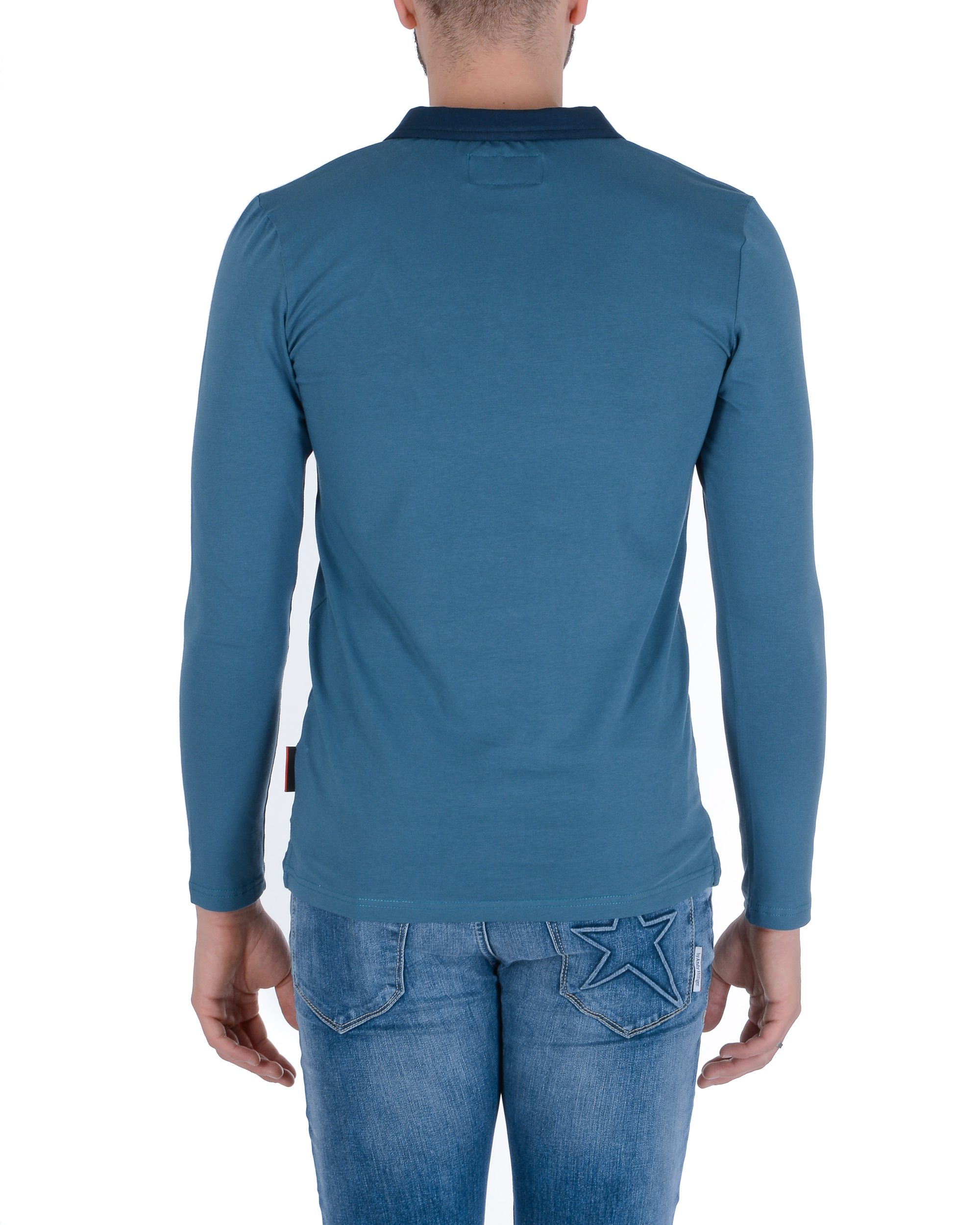 Andrew Charles Polo da uomo LS HOOVER PETROL-NAVY S16