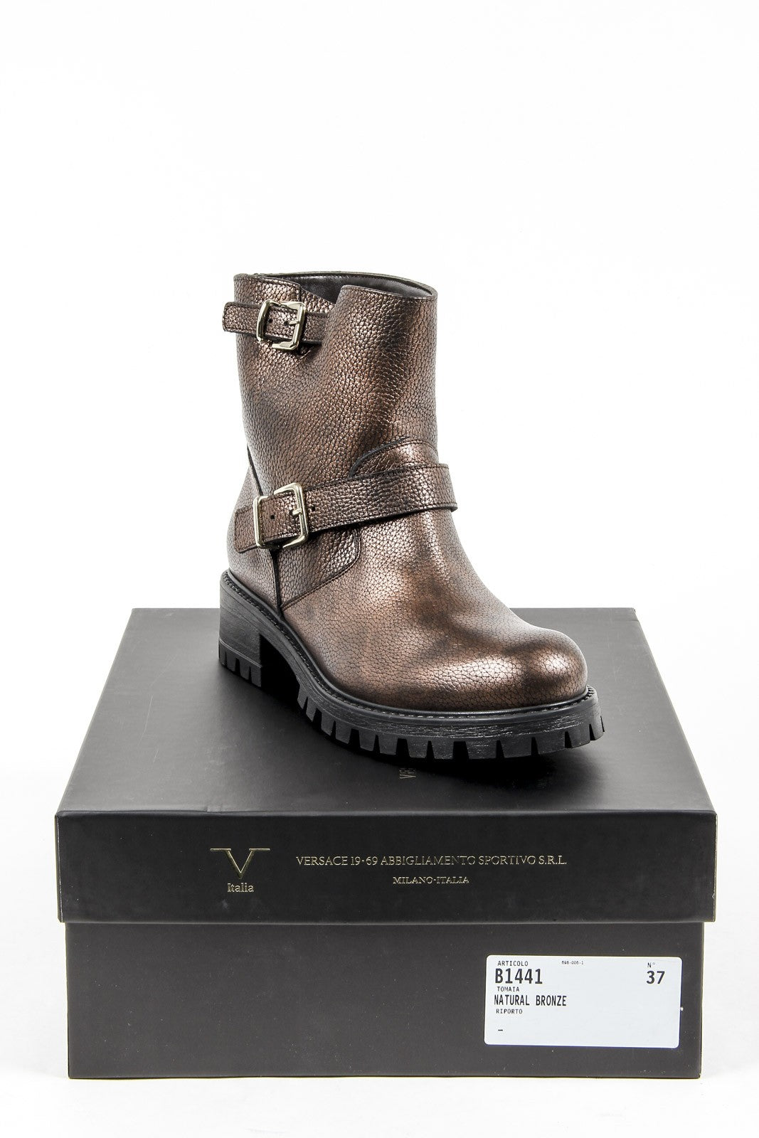 V 1969 Italia Stivaletto corto da donna B1441 BRONZO NATURALE