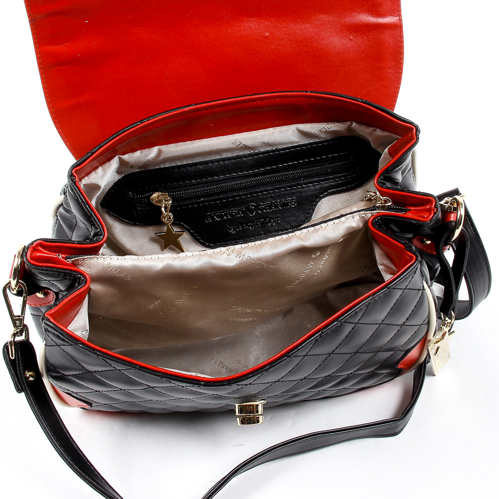 Borsa a mano da donna Andrew Charles nera DOMINIQUE