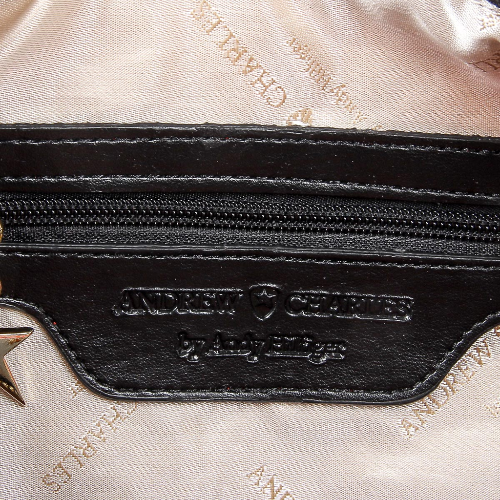 Borsa a mano da donna Andrew Charles, colore rosso ABBIE