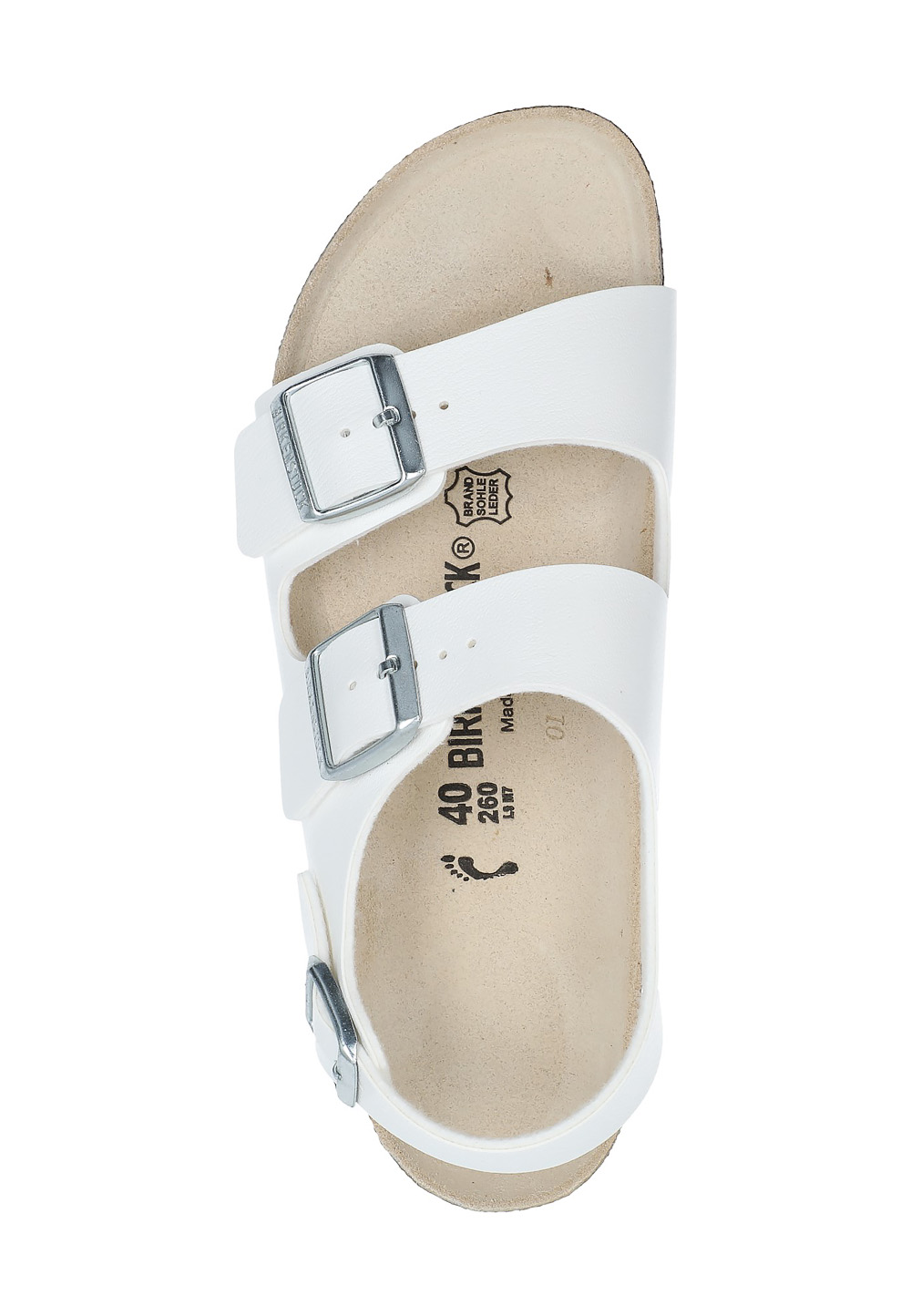 Birkenstock Sandalo Unisex Bianco Milano
