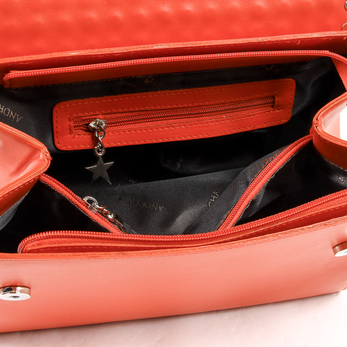 Borsa a mano da donna Andrew Charles rossa BROOKLYN