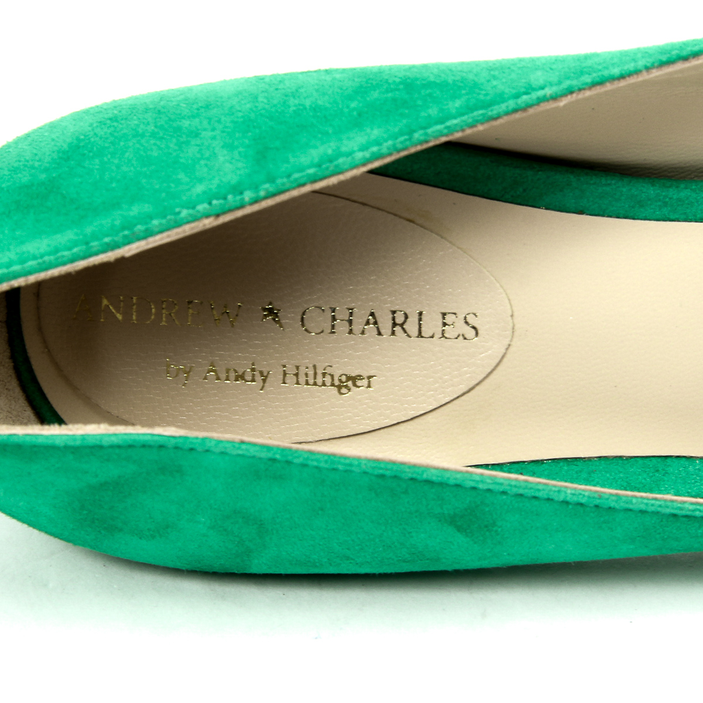 Andrew Charles Scarpe da donna con tacco verde CLEO