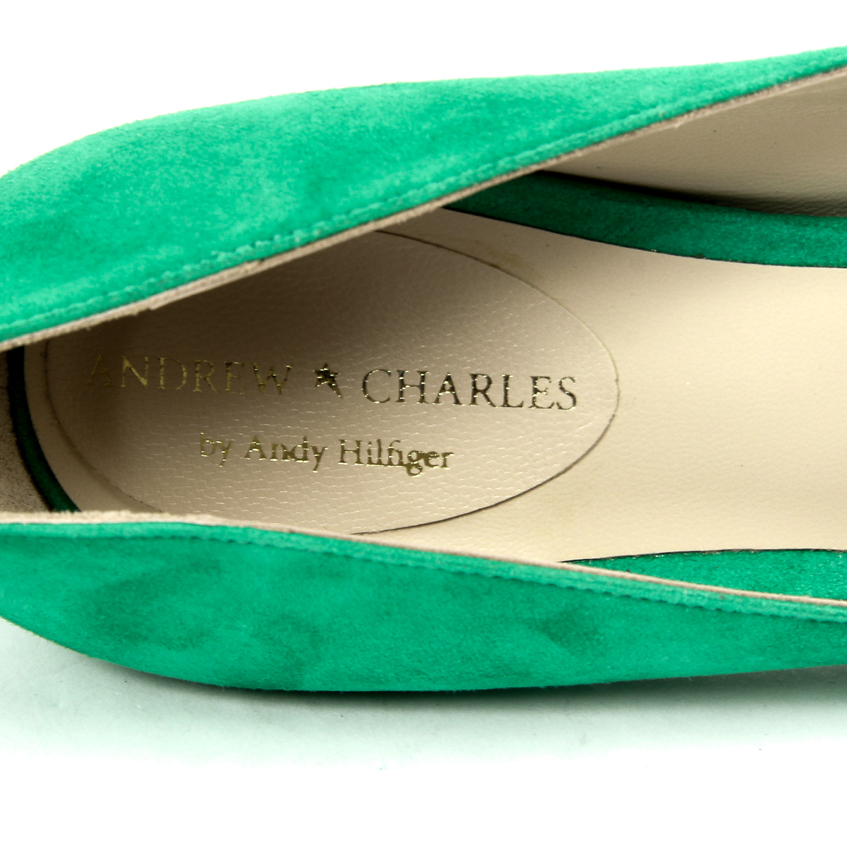 Andrew Charles Scarpe da donna con tacco verde CLEO