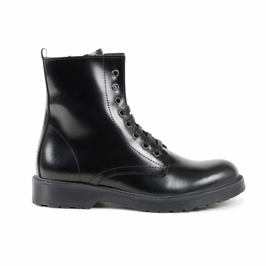 19V69 Italia Womens Ankle Boot Black 014 ABRASIVATO NERO