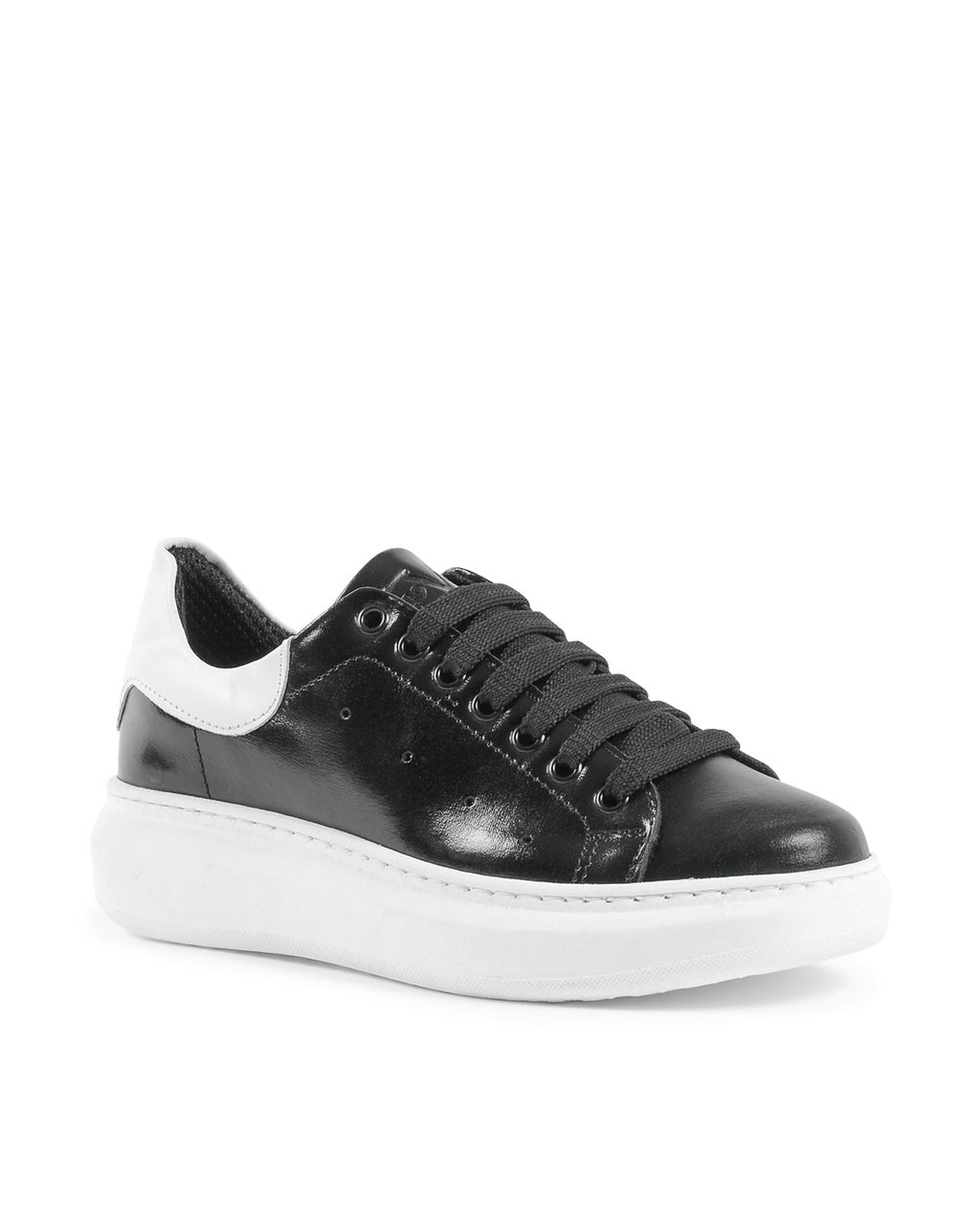 Sneaker Donna 19V69 Italia Nero Bianco 719 PELLE NERO PELLE BIANCO