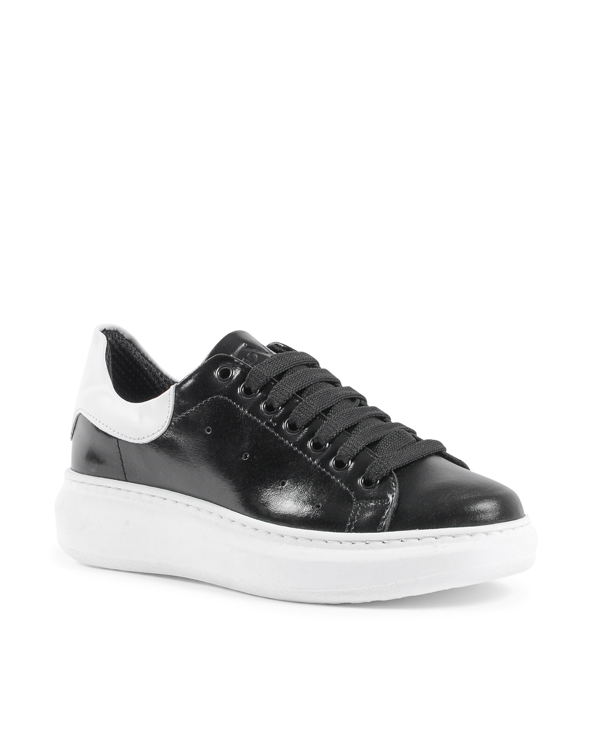 Sneaker Donna 19V69 Italia Nero Bianco 719 PELLE NERO PELLE BIANCO