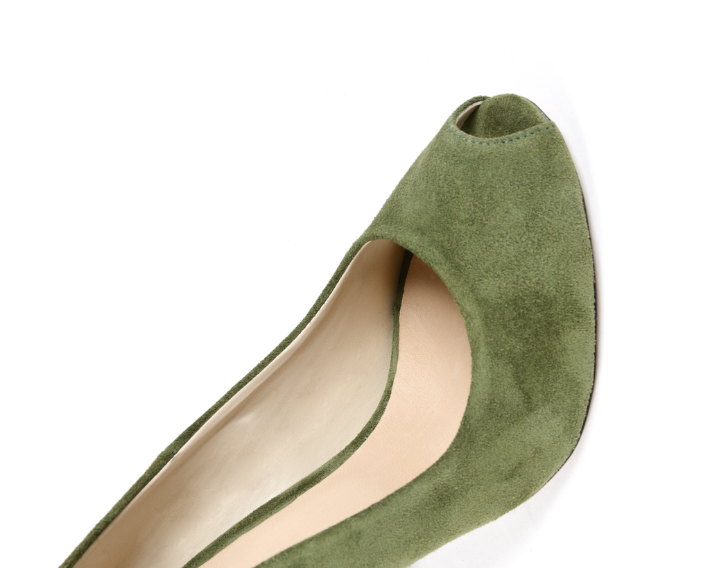 Décolleté Donna 19V69 Italia Punta Aperta Verde 303 CROSTA VERDE PRATO