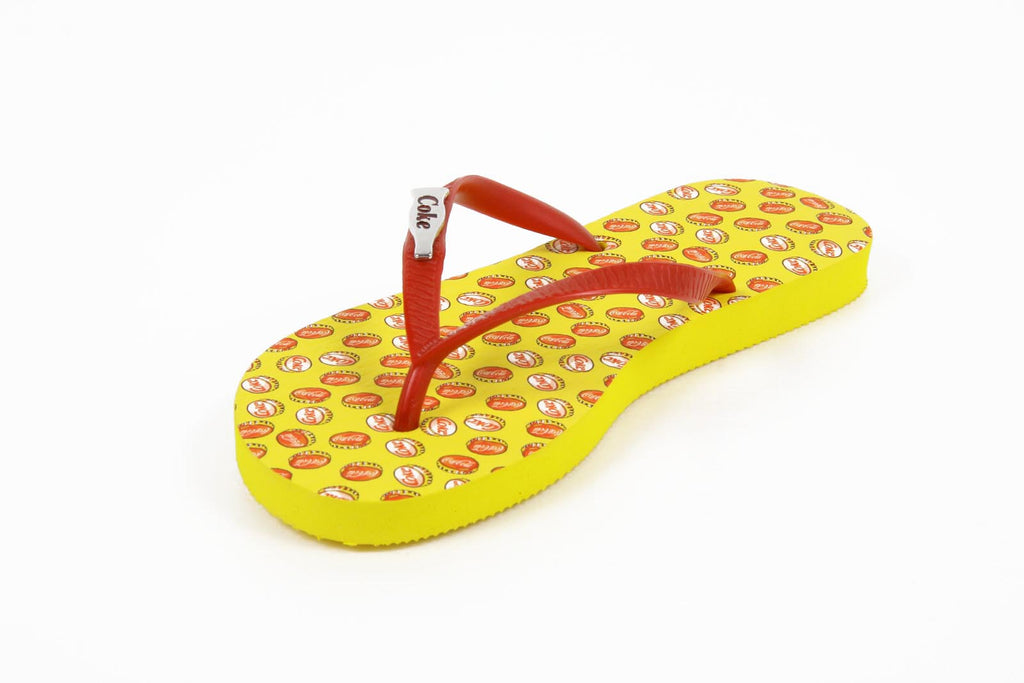 Infradito da donna Coca Cola CCA0595 TAMPINHAS GIRL GIALLO