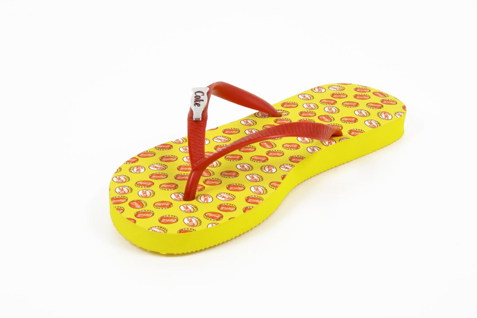 Infradito da donna Coca Cola CCA0595 TAMPINHAS GIRL GIALLO