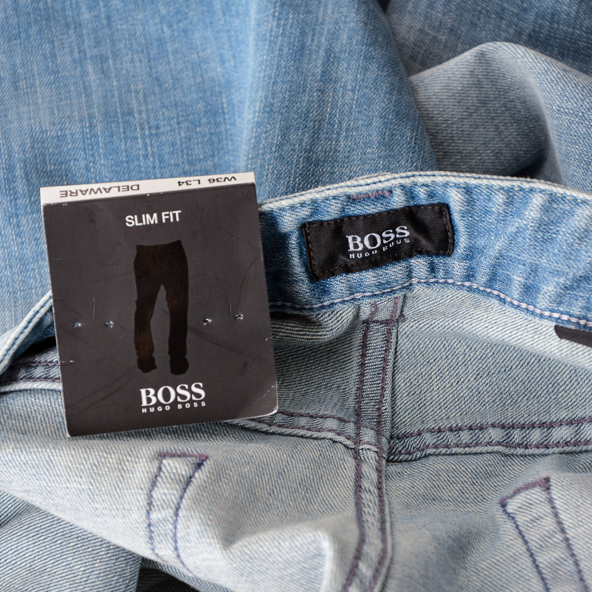 Jeans da uomo Hugo Boss Azzurro DELAWARE