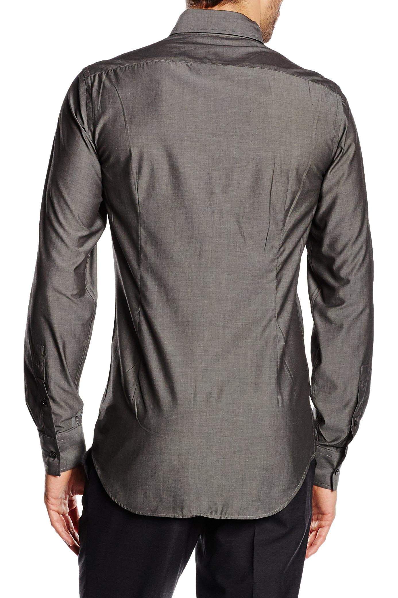 Camicia da uomo slim fit con bottoni e collo alto V 1969 Italia SBD33