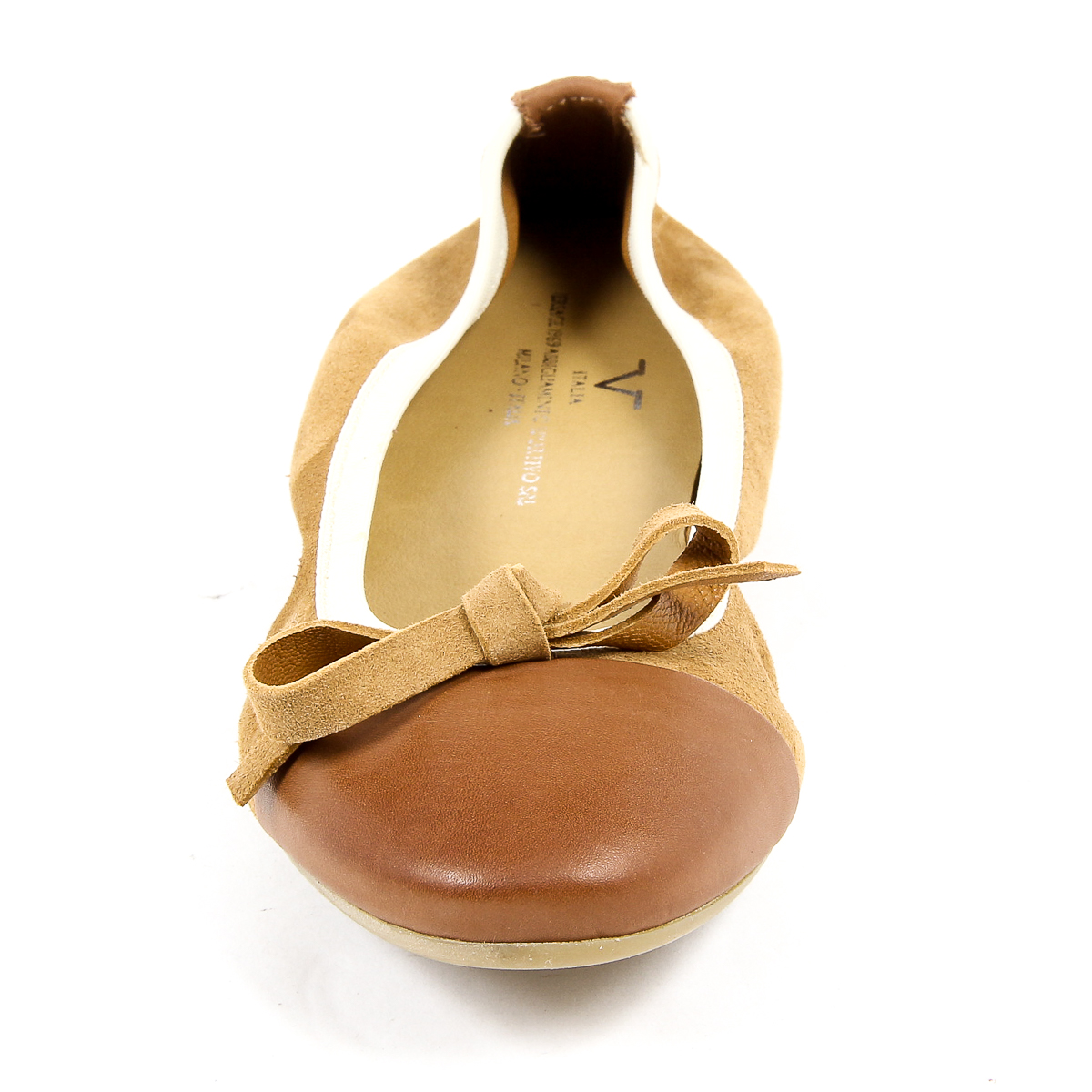 V 1969 Italia Womens Soft Ballerina Brown PAMELA