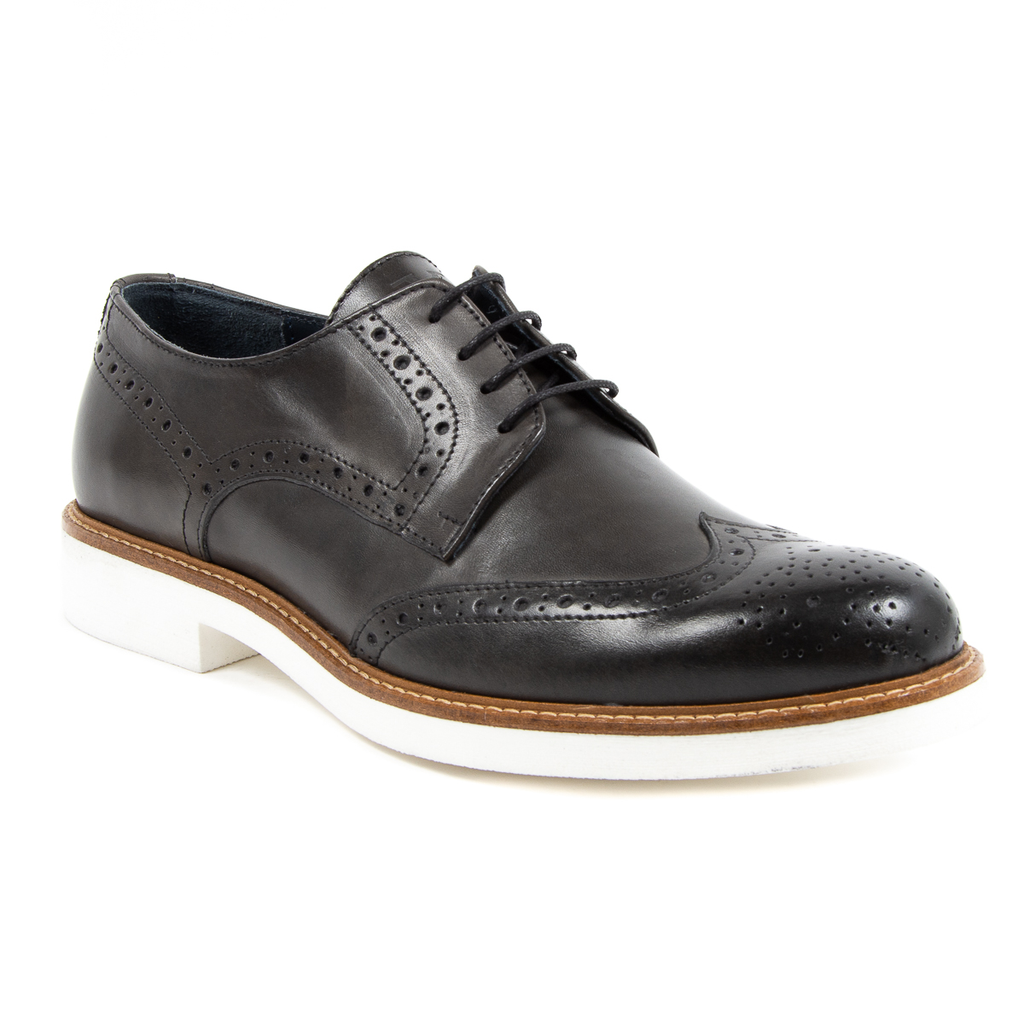 V 1969 Italia Scarpa Brogue da Uomo Grigio Scuro VINCENT