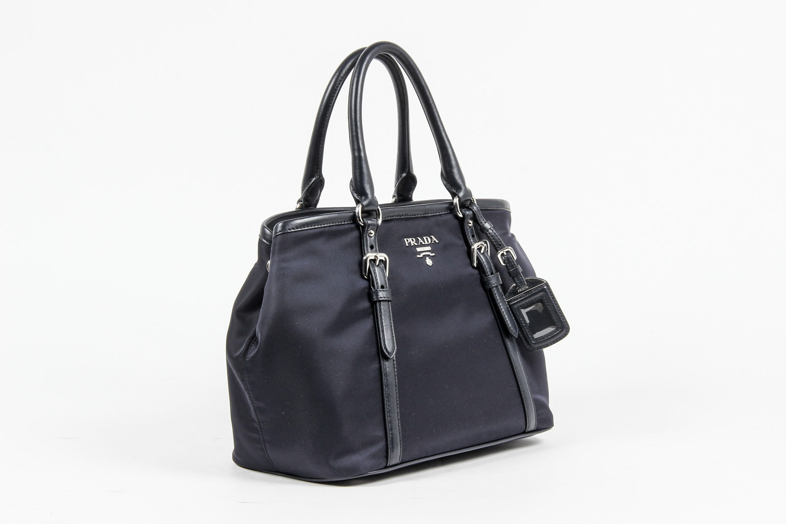 Borsa a mano Prada da donna BN1841 in tessuto e vitello morbido