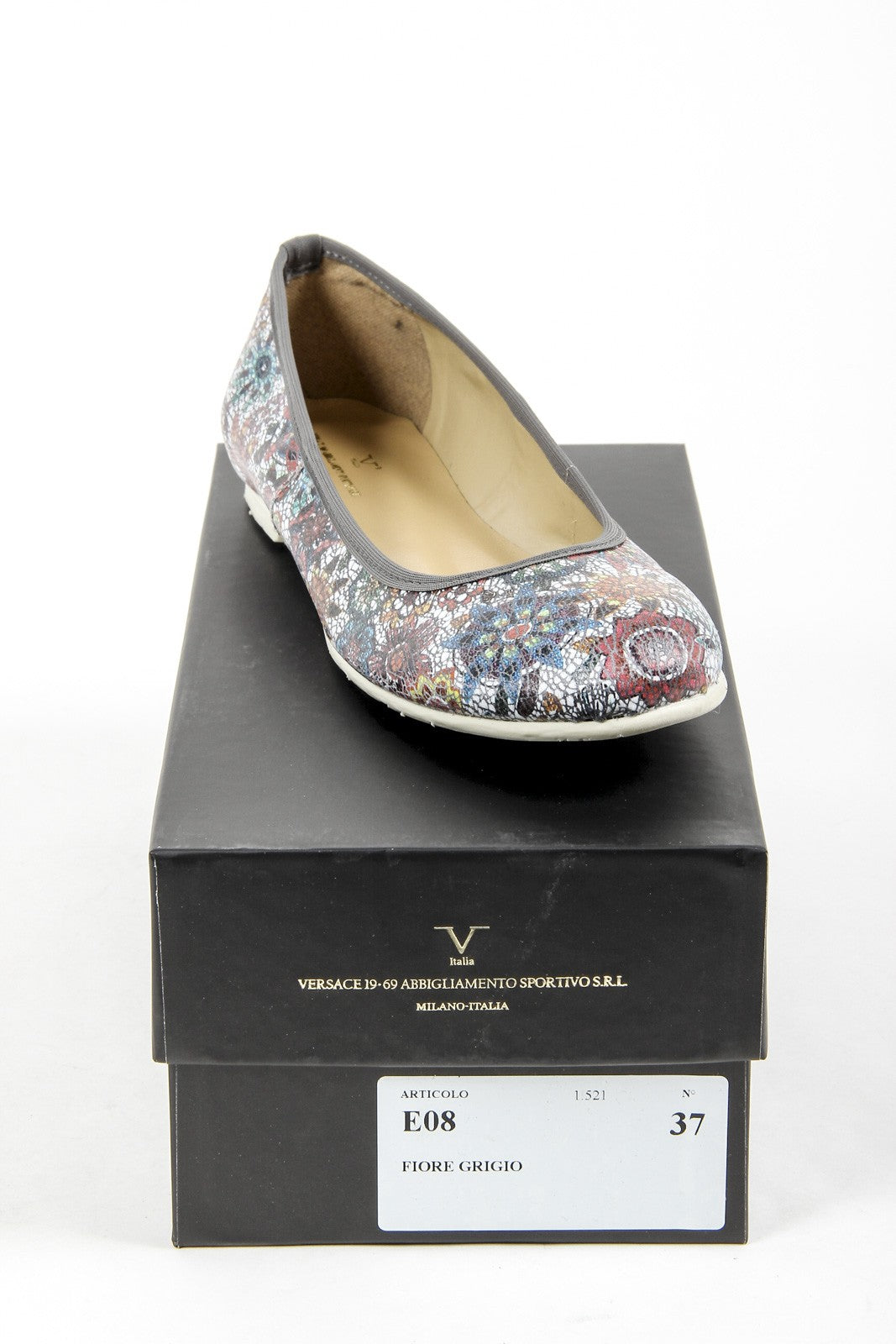 V 1969 Italia Ballerina da donna E08 FIORE GRIGIO