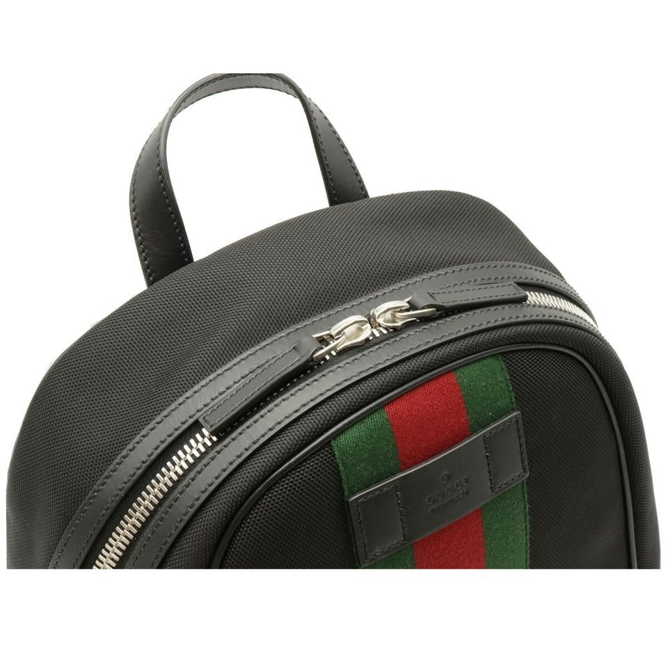 Zaino Gucci Web stripe da uomo nero