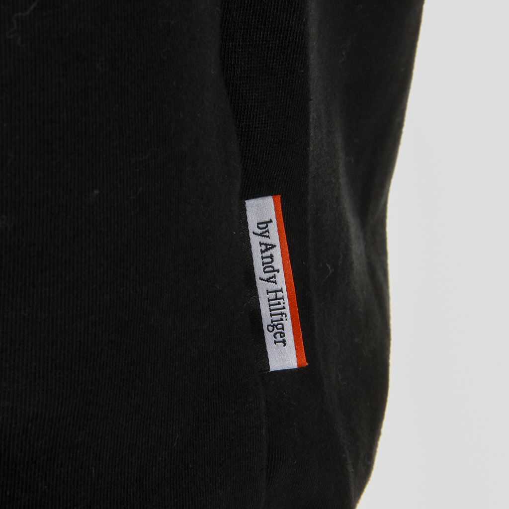 Felpa con cappuccio Andrew Charles da uomo, maniche lunghe, scollo tondo, nera FIFI