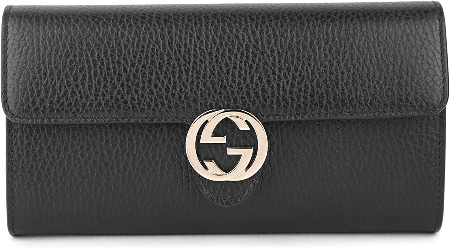 Portafoglio Gucci in pelle Interlocking nero