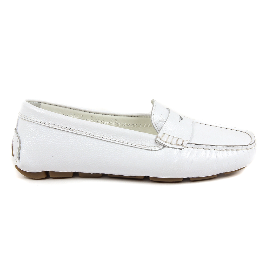 V 1969 Italia Mocassino da donna bianco AMALFI
