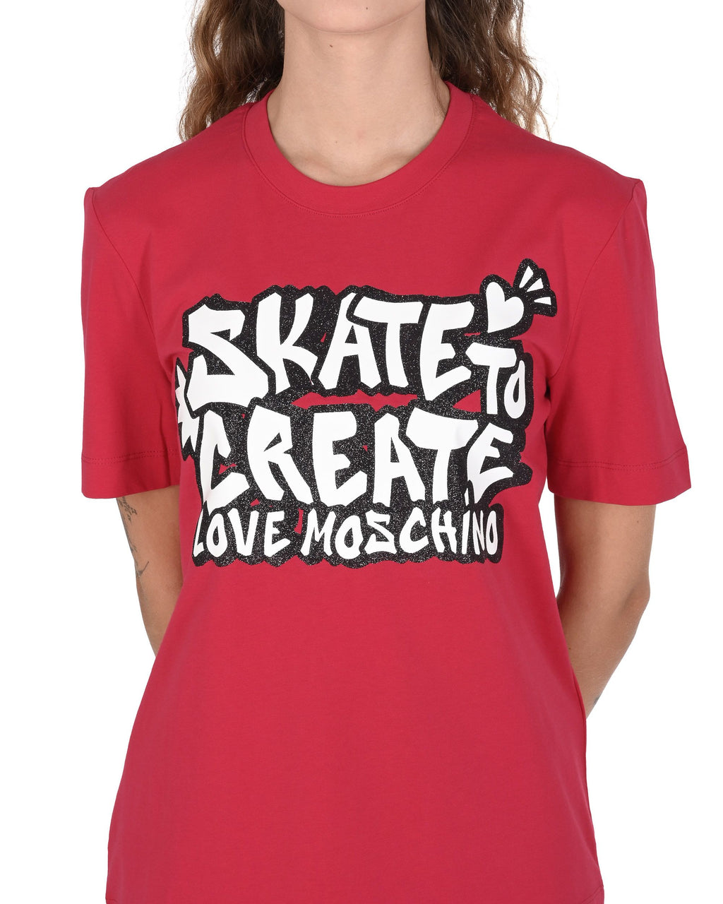 T-shirt da donna Love Moschino W 4 H06 29 M 3876 P23 ROSSO