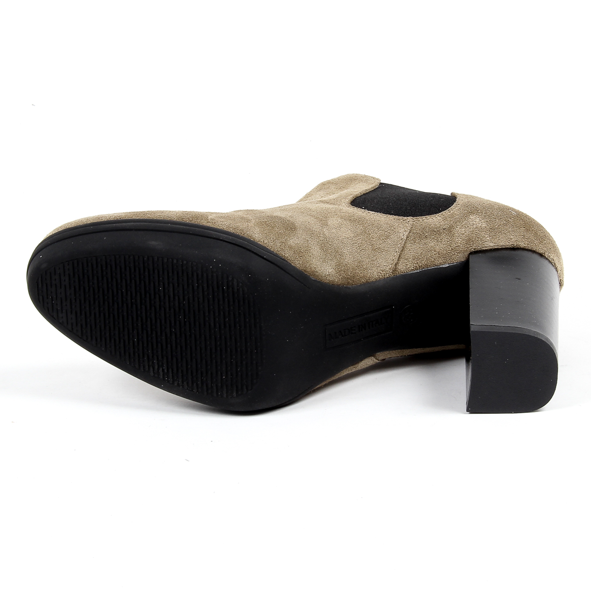 V 1969 Italia Stivaletto con tacco da donna Beige GRACY