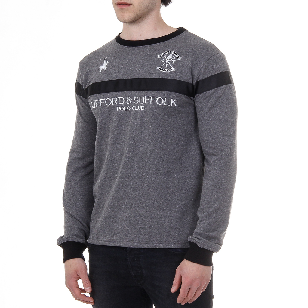 Maglione da uomo a maniche lunghe con scollo tondo Ufford & Suffolk Polo Club