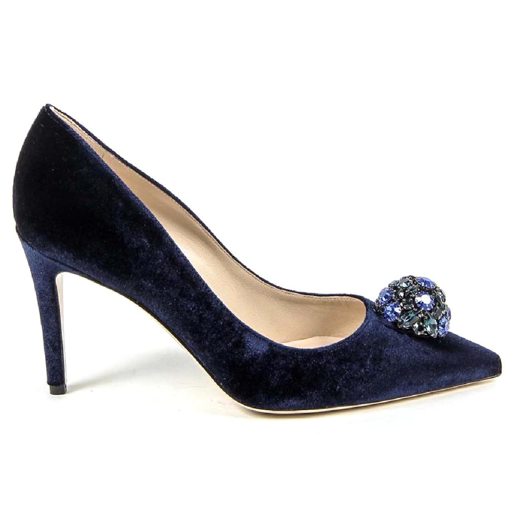 Décolleté da donna V 1969 Italia 3104104 VELLUTO BLU ROYAL