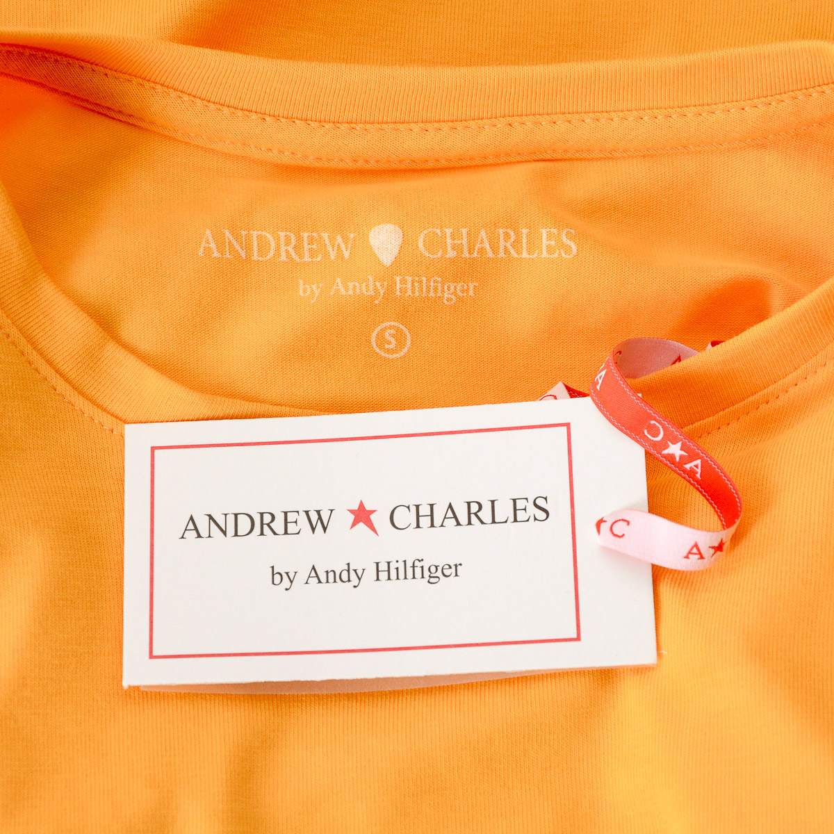 Andrew Charles Maglietta da donna a maniche corte con scollo tondo gialla TARANA