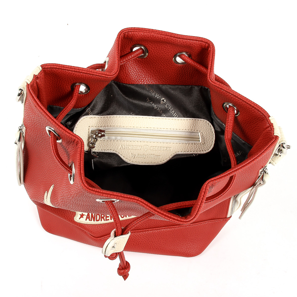 Borsa a mano da donna Andrew Charles rossa LUCINDA
