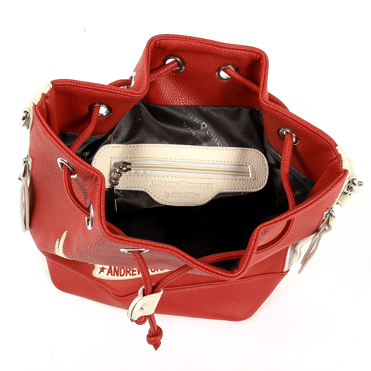 Borsa a mano da donna Andrew Charles rossa LUCINDA