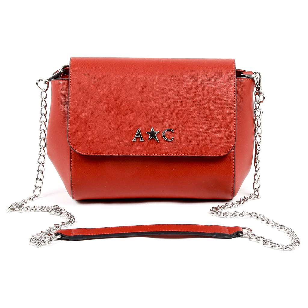 Borsa a mano da donna Andrew Charles rossa VERA