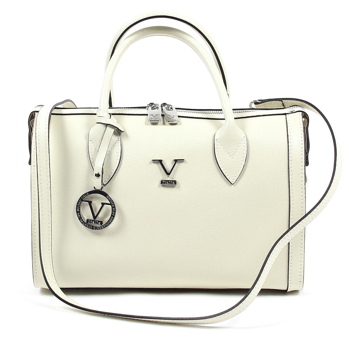 Borsa da donna V 1969 Italia V014-S SAFFIANO AVORIO