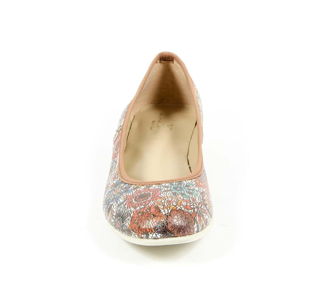 V 1969 Italia Ballerina da donna E08 FIORE CUOIO