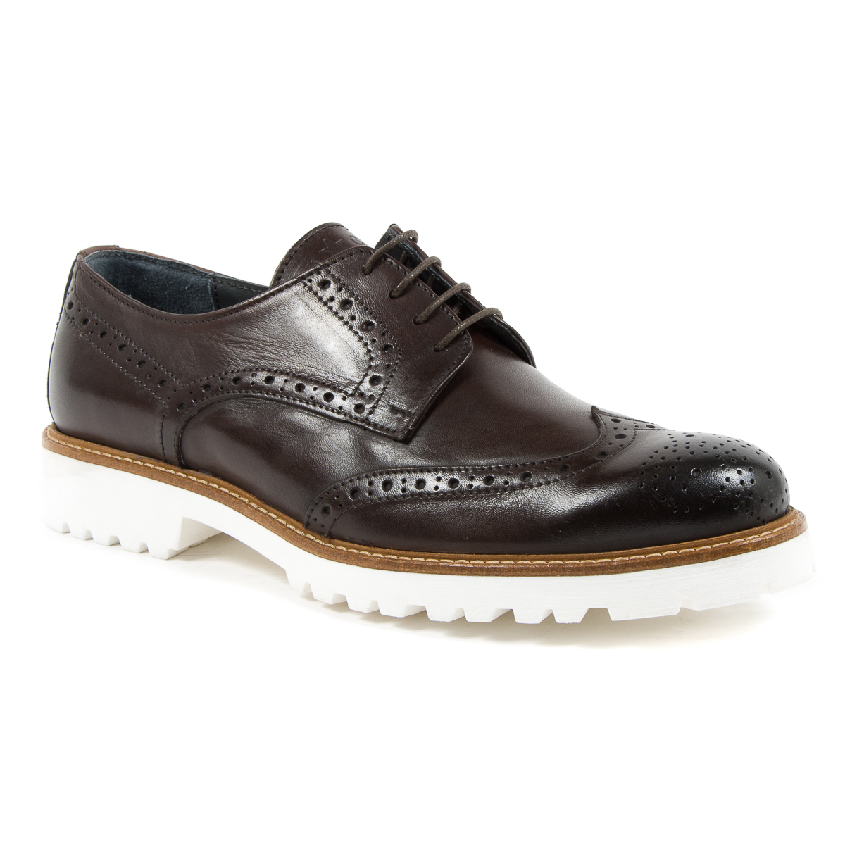 Andrew Charles Scarpe Brogue da uomo marrone scuro EDWIN