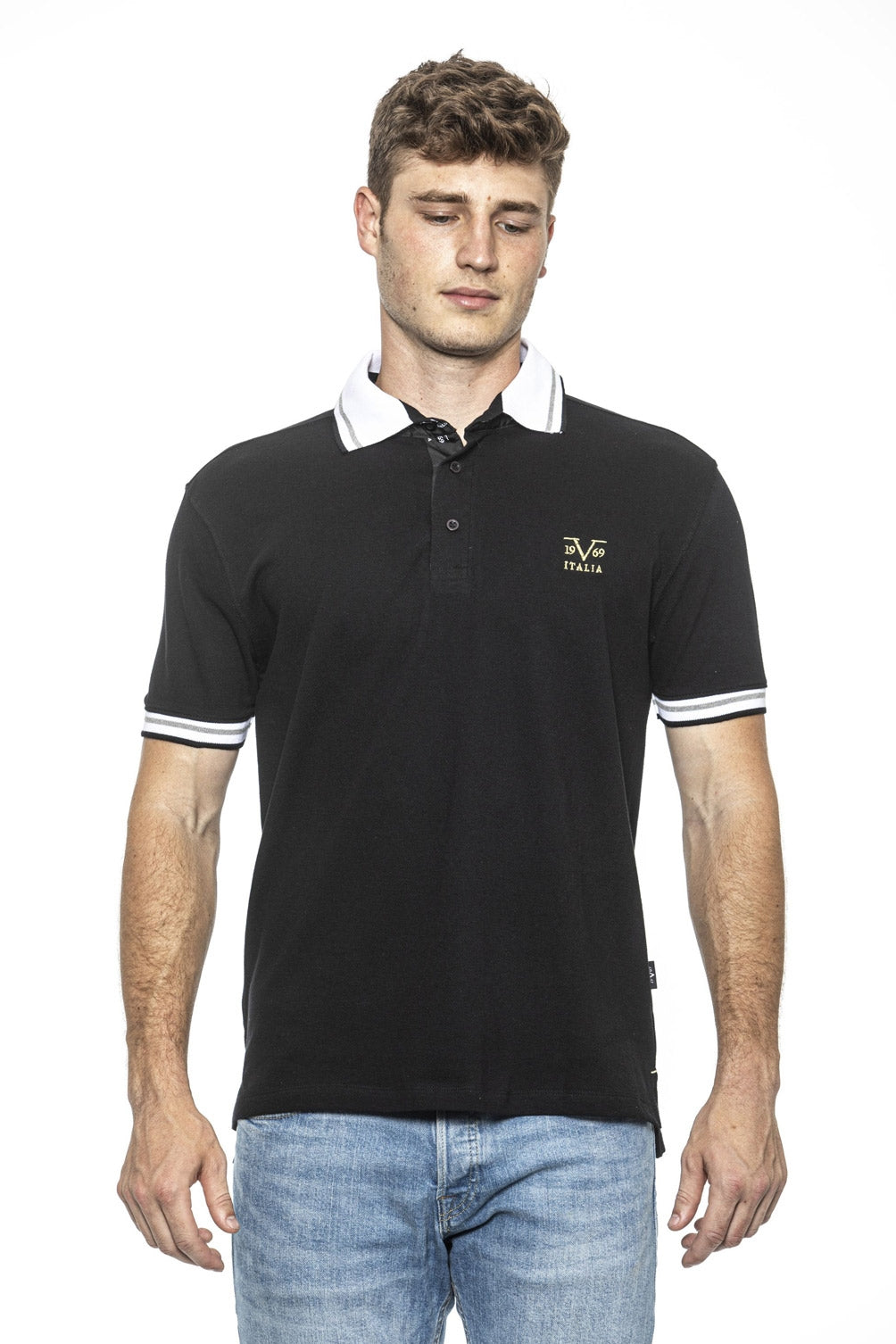 19V69 Italia Polo Uomo Nero RETRO NERO