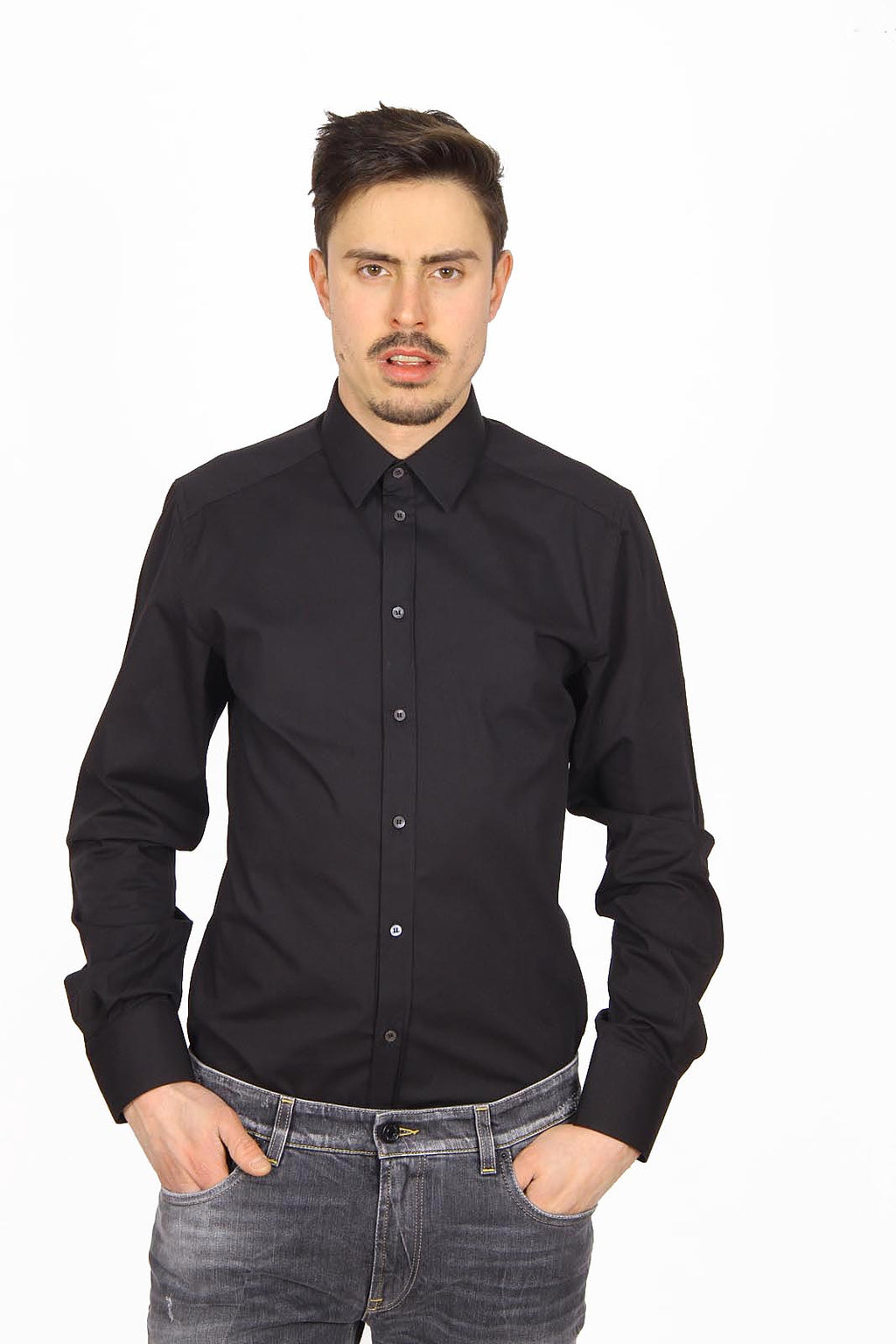 Dolce & Gabbana camicia uomo manica lunga G5CP0T FUEAJ N0000