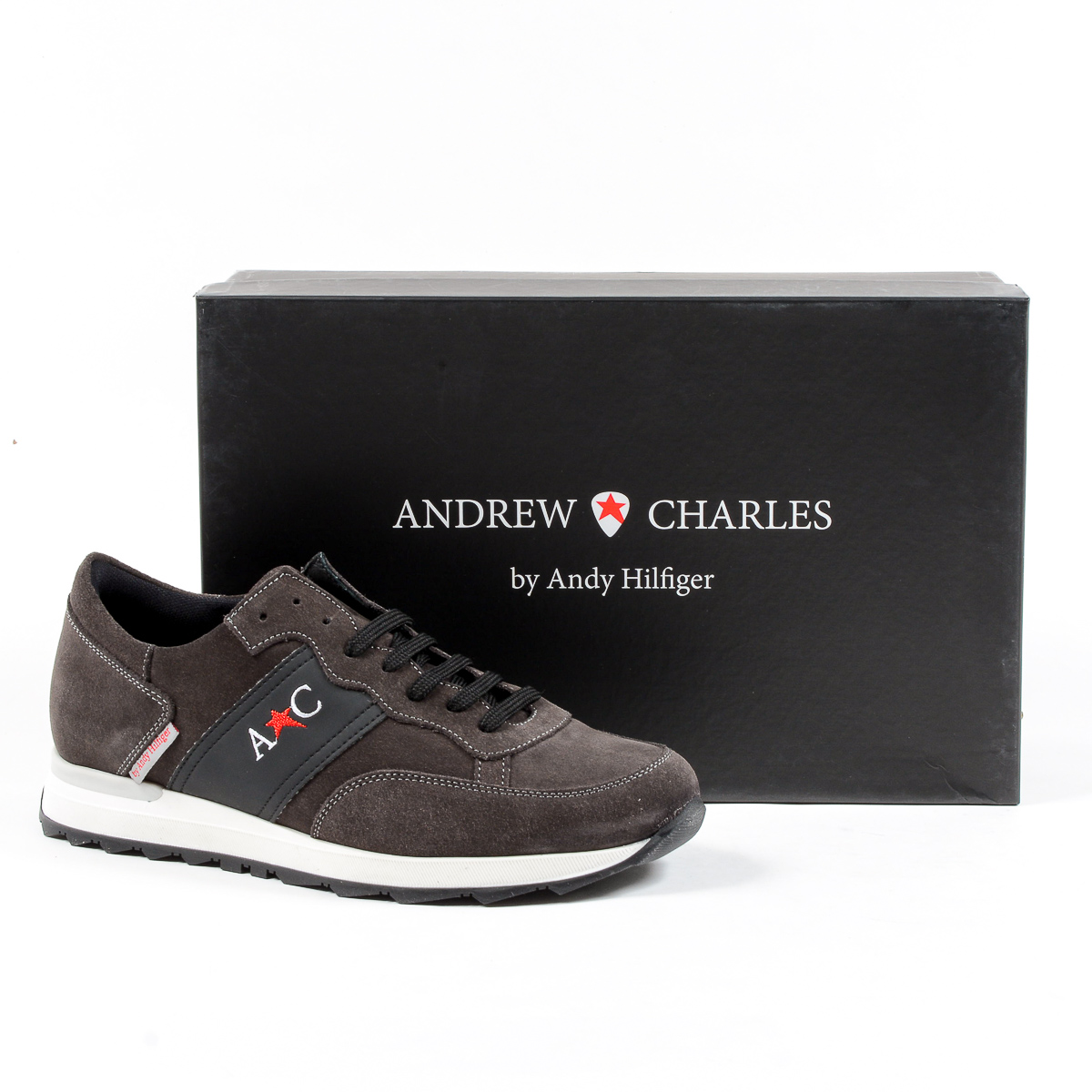 Andrew Charles Sneaker da uomo grigio scuro LENNY
