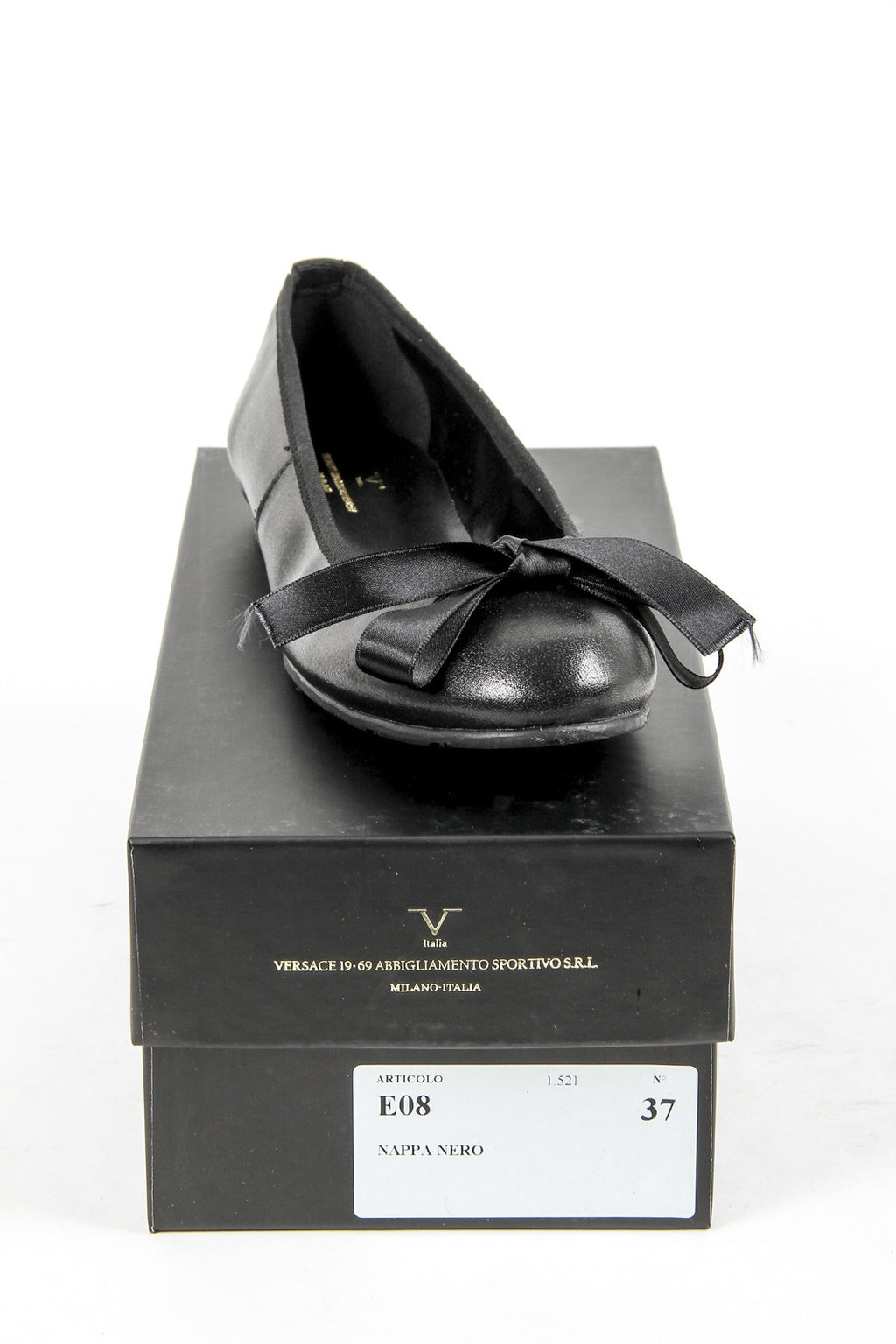 V 1969 Italia Womens Ballerina E08 NAPPA NERO